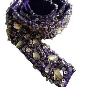 Accessories | Purple Beaded Sash Belt With Sequins Jewels 